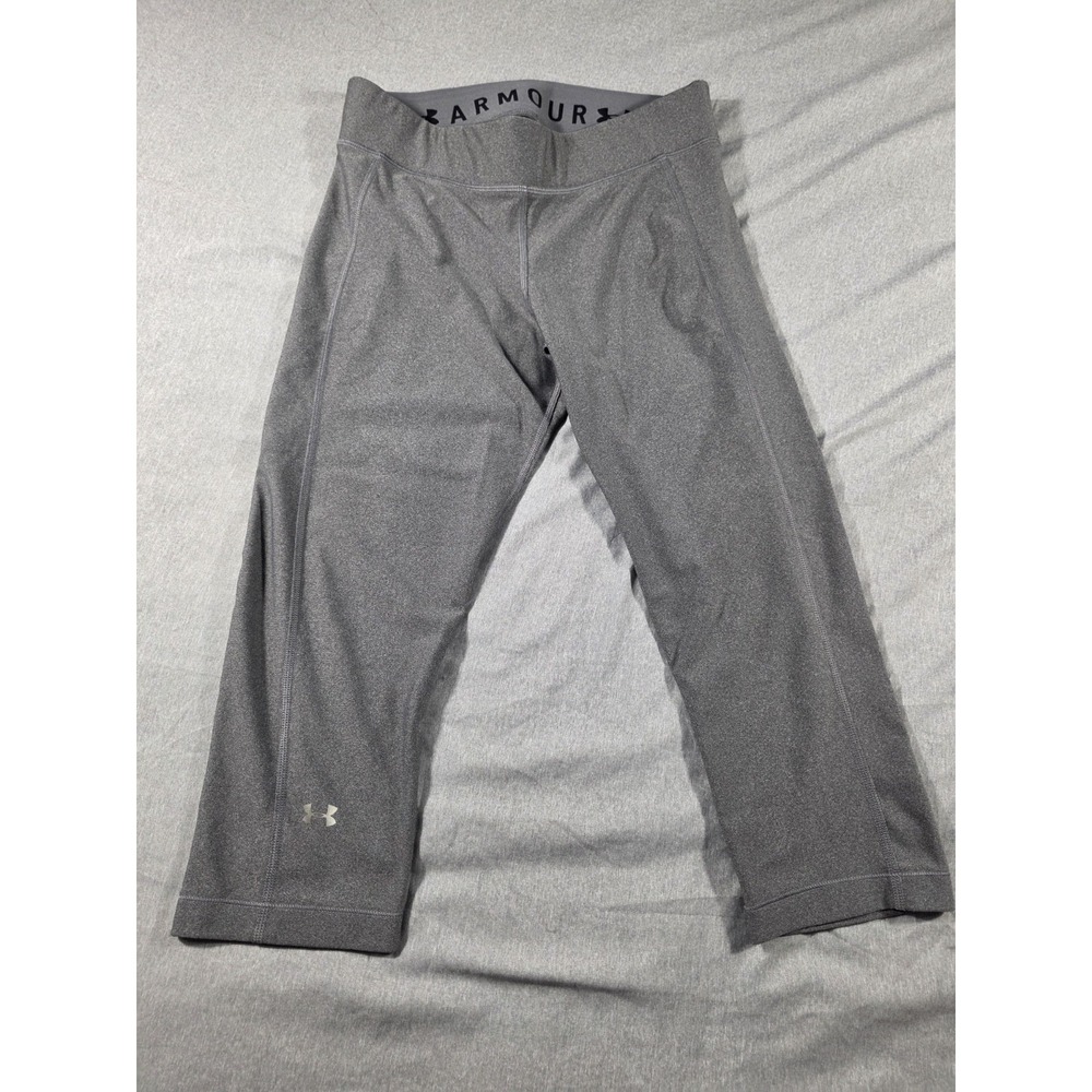 Under Armour Compression Capri Leggings Heat Gear Womens Size‎ Large Gray